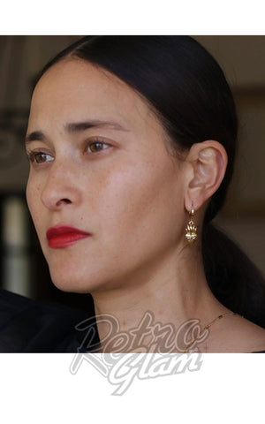 Amano Studio Sagrado Corazon Huggie Earrings model Amano Studio Sagrado Corazon Huggie Earrings model
