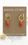 Amano Studio Strawberry Huggie Earrings card Amano Studio Strawberry Huggie Earrings card