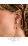 Gold earrings with strawberries Gold earrings with strawberries
