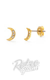 tiny Crescent Moon Stud Earrings tiny Crescent Moon Stud Earrings