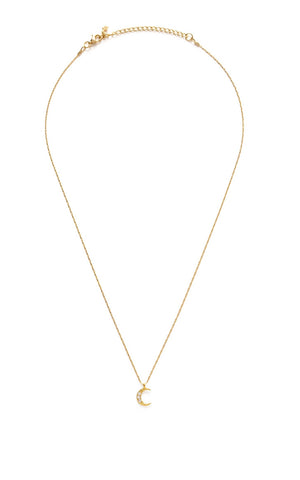 Amano Studio Crecent Moon Crystal Charm Neckace chain Amano Studio Crecent Moon Crystal Charm Neckace chain
