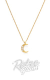 Amano Studio Crecent Moon Crystal Charm Neckace Amano Studio Crecent Moon Crystal Charm Neckace