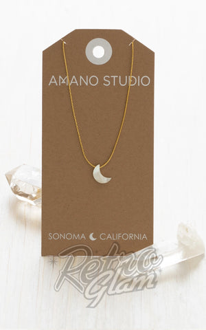 Amano Studio Mother Of Pearl Moon Neckace card Amano Studio Mother Of Pearl Moon Neckace card