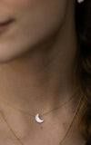 Amano Studio Mother Of Pearl Moon Neckace model Amano Studio Mother Of Pearl Moon Neckace model