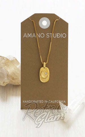 Amano Studio Helena Medallion Neckace gold Amano Studio Helena Medallion Neckace gold