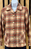 Astro Bettie 1940's Jacket in Red & Tan Plaid 49er Astro Bettie 1940's Jacket in Red & Tan Plaid 49er