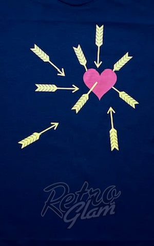 Heart and arrows Black T-Shirt Heart and arrows Black T-Shirt