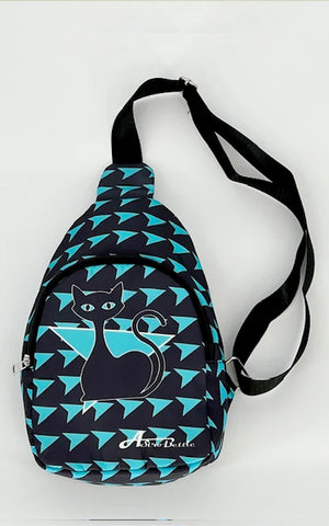 Astro Bettie Cat Boomerang Sling Bag in Blue Astro Bettie Cat Boomerang Sling Bag in Blue