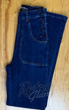 Astro Bettie Midge Classic Reproduction Button Jeans in Indigo denim
Astro Bettie Midge Classic Reproduction Button Jeans in Indigo denim