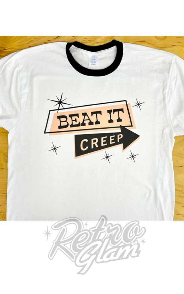 Astro Bettie Unisex Beat It Creep Ringer T-Shirt - XL left only