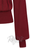 Banned Angel Pointelle Jumper in Burgundy pinup Banned Angel Pointelle Jumper in Burgundy pinup