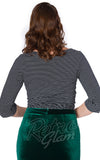 Banned Simply Stripe Top in Black & White back Banned Simply Stripe Top in Black & White back