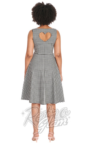 Banned Black Gingham Daisy Dress back Banned Black Gingham Daisy Dress back