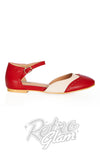 Banned Dapper Dancemates Flat Two Tone Red Shoes side
Banned Dapper Dancemates Flat Two Tone Red Shoes side