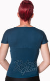Banned She Who Dares Top in Teal back Banned She Who Dares Top in Teal back