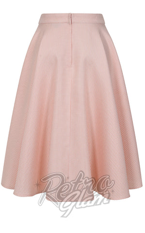 Banned Di Di Swing Skirt in Coral & White Check back Banned Di Di Swing Skirt in Coral & White Check back
