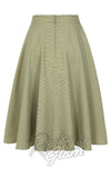 Banned Di Di Swing Skirt in Olive & White Check back Banned Di Di Swing Skirt in Olive & White Check back
