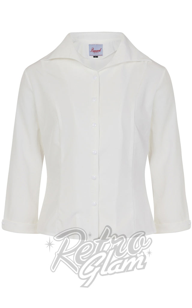 Banned Janine Blouse in White - L left only Banned Janine Blouse in White - L left only