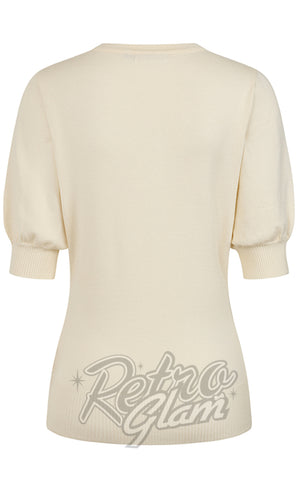Banned Jones Jumper in Cream back Banned Jones Jumper in Cream back