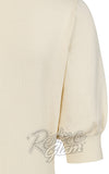 Banned Jones Jumper in Cream sleeve Banned Jones Jumper in Cream sleeve