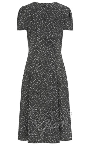 Banned Josephine Black Ditzy Flowers Dress back Banned Josephine Black Ditzy Flowers Dress back