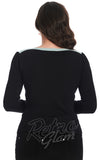 Banned Star Strike Jumper in Black & Light Blue back Banned Star Strike Jumper in Black & Light Blue back