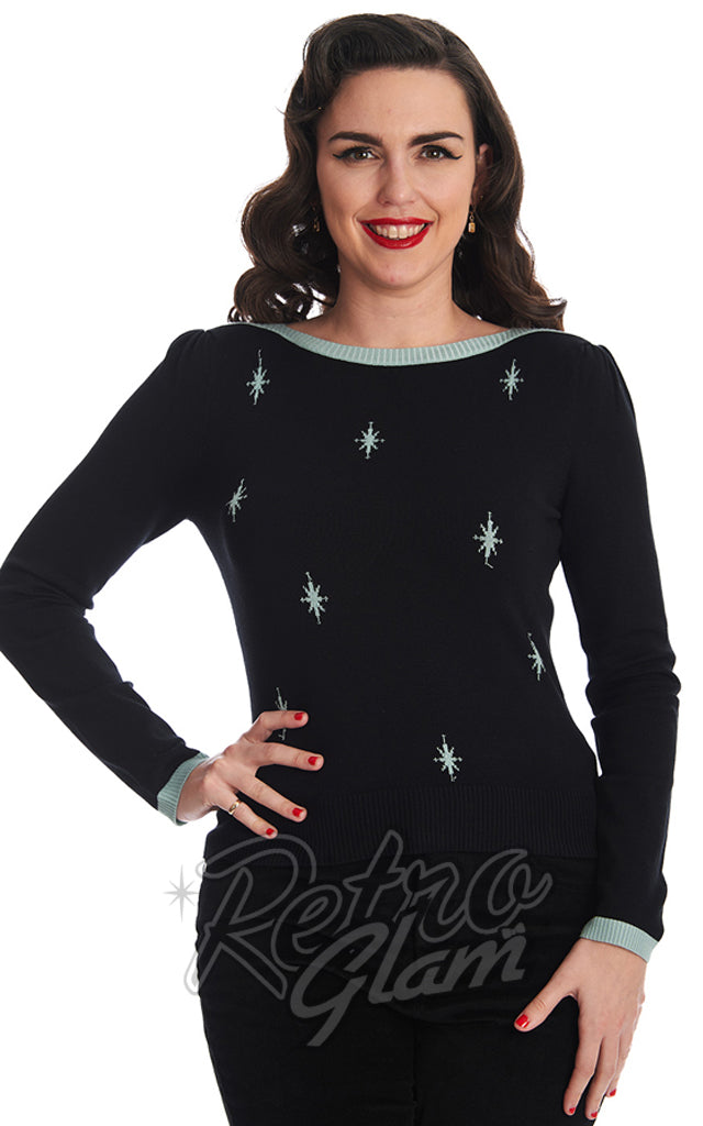 Banned Star Strike Jumper in Black & Light Blue Banned Star Strike Jumper in Black & Light Blue
