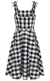 Banned June Dress in Black & White Gingham back Banned June Dress in Black & White Gingham back