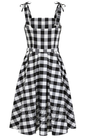 Banned June Dress in Black & White Gingham back Banned June Dress in Black & White Gingham back