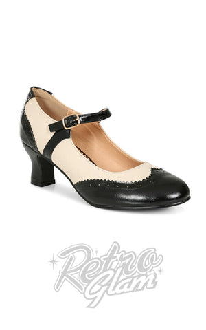 Banned Nostalgia Shoes in Black & Cream pinup Banned Nostalgia Shoes in Black & Cream pinup