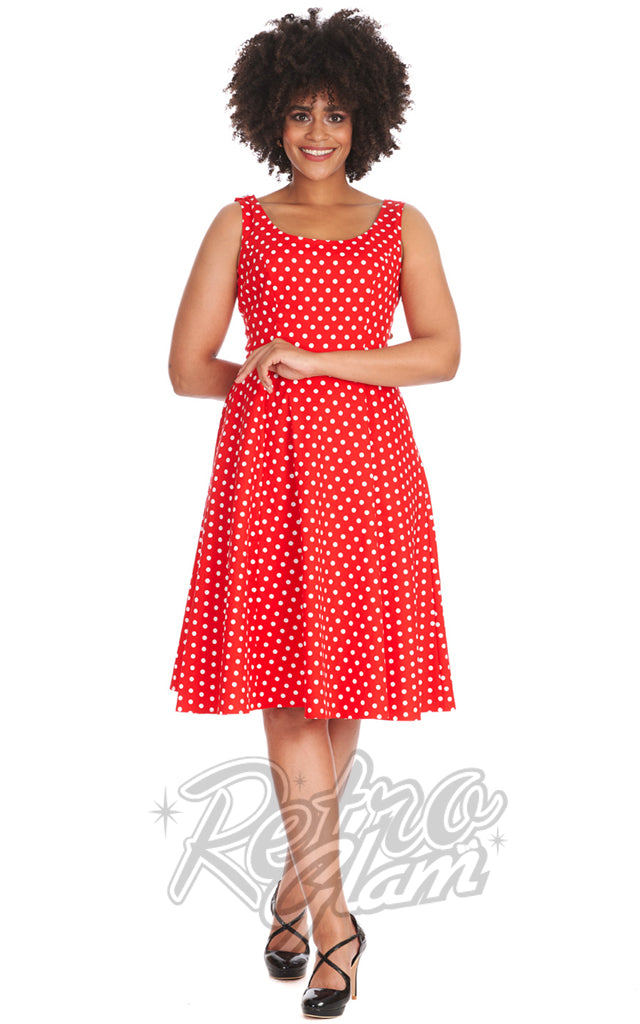 Banned Dot Days Dress in Red Polka - M left only Banned Dot Days Dress in Red Polka - M left only