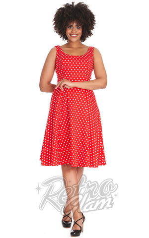 Banned Dot Days Dress in Red Polka Banned Dot Days Dress in Red Polka