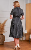 Banned black polka shirt dress back Banned black polka shirt dress back