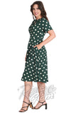 Banned Spot Set Sail Green Polka Dot Dress pinup Banned Spot Set Sail Green Polka Dot Dress pinup