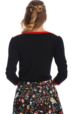 Banned Atomic Star Jumper in Red & Black back Banned Atomic Star Jumper in Red & Black back