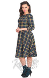 Banned Sweet Joy Heart Plaid Dress green Banned Sweet Joy Heart Plaid Dress green