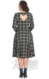 Banned Sweet Joy Heart Plaid Dress back Banned Sweet Joy Heart Plaid Dress back