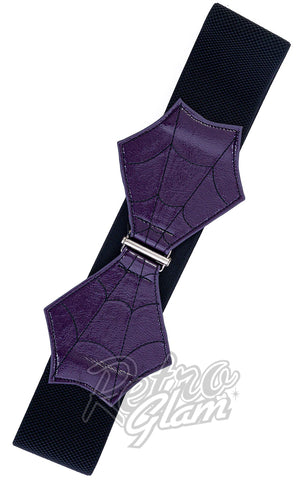 Banned Tabitha Bat Stretch Belt in Purple Banned Tabitha Bat Stretch Belt in Purple