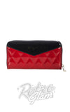 Banned Lilymae Quilted Wallet in Black and Red Banned Lilymae Quilted Wallet in Black and Red
