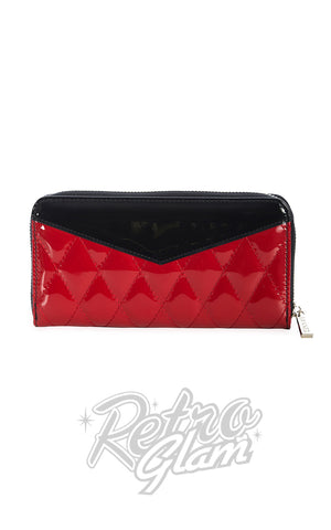 Banned Lilymae Quilted Wallet in Black and Red