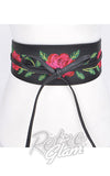 Floral Obi Belt in Black Floral Obi Belt in Black
