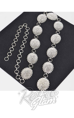 Western Style Metal Chain Belt in Silver Western Style Metal Chain Belt in Silver