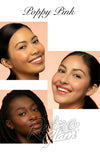 Besame Cream Rouge poppy pink models Besame Cream Rouge poppy pink models
