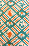 Blue Platypus 3/4 Sleeve Pocket Tunic in Teal & Orange Picnic Print - M left only Blue Platypus 3/4 Sleeve Pocket Tunic in Teal & Orange Picnic Print - M left only