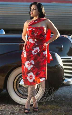 Boulevard Nights Tropica Wiggle Dress sarong Boulevard Nights Tropica Wiggle Dress sarong