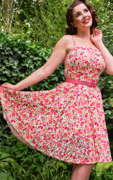 Collectif Morgana Grassland Florist Swing Dress - M & 2XL