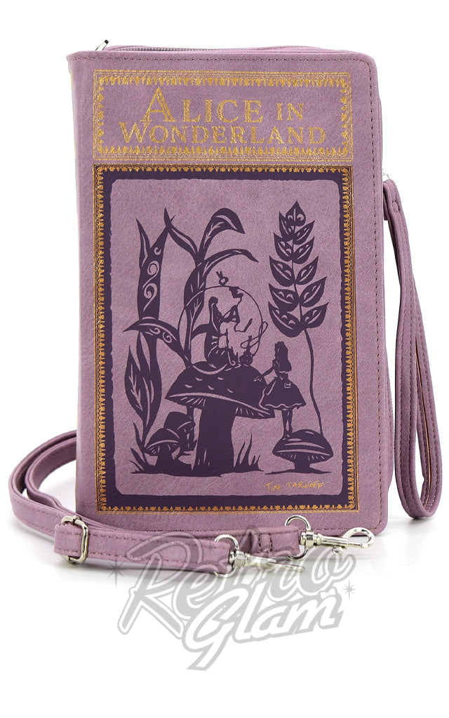 Comeco Alice in Wonderland Lavendar Crossbody/Clutch Handbag Comeco Alice in Wonderland Lavendar Crossbody/Clutch Handbag