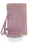 Comeco Alice in Wonderland Lavendar Crossbody/Clutch Handbag back Comeco Alice in Wonderland Lavendar Crossbody/Clutch Handbag back