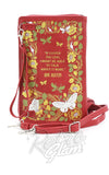 Comeco Emma Red Floral Crossbody/Clutch Book Handbag back Comeco Emma Red Floral Crossbody/Clutch Book Handbag back