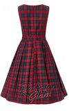 Dolly and Dotty Annie Dress in Red Tartan back Dolly and Dotty Annie Dress in Red Tartan back